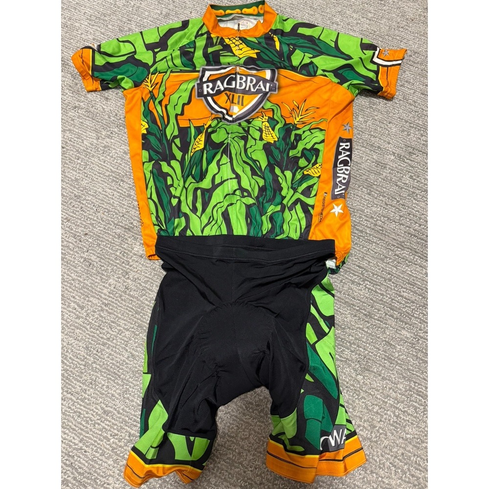 RAGBRAI XLII 2014 Cycling Jersey XL Shorts L Matching Kit Iowa Bike Ride